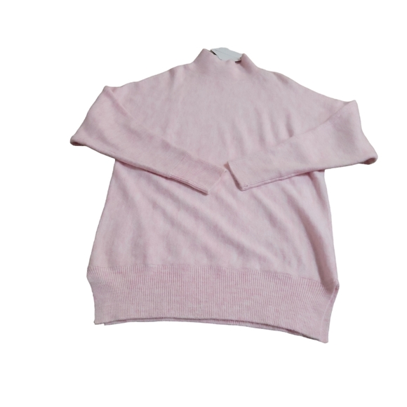 Magaschoni Women's Long Sleeve Mock Neck Dolman Sweater Heather Pink Small - Picture 2 of 6